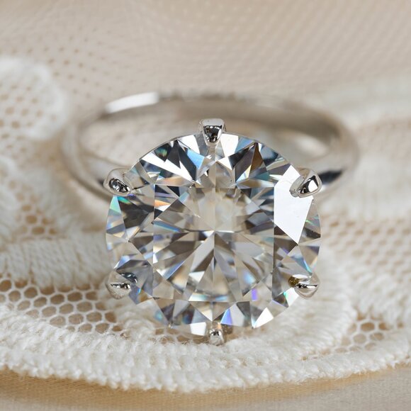 1pc 5CT Moissanite Eternity Ring 925 Sterling Silver Symbol Of Eternal Love - Picture 3 of 11